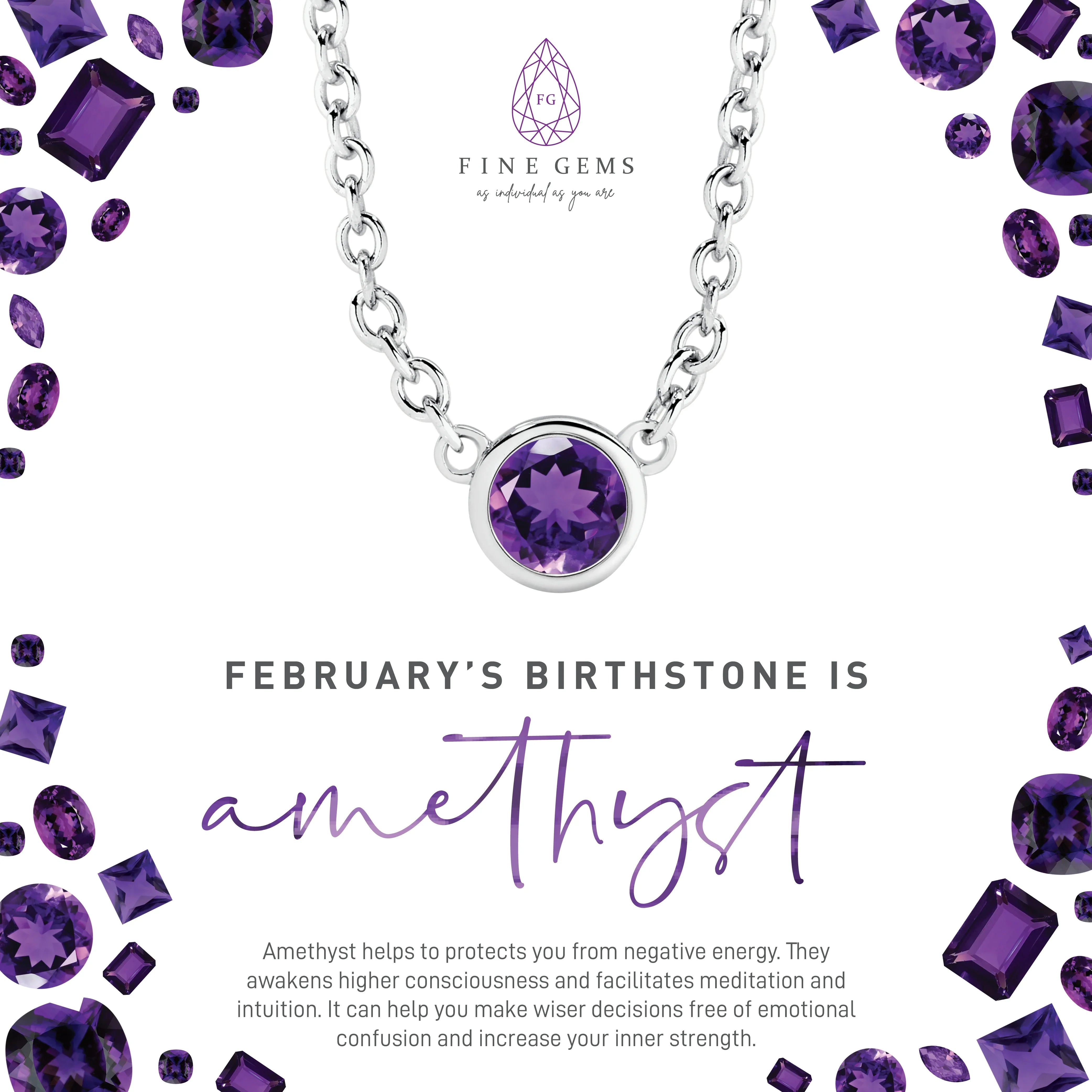 9CT 3MM BEZEL BIRTHSTONE NECKLACE