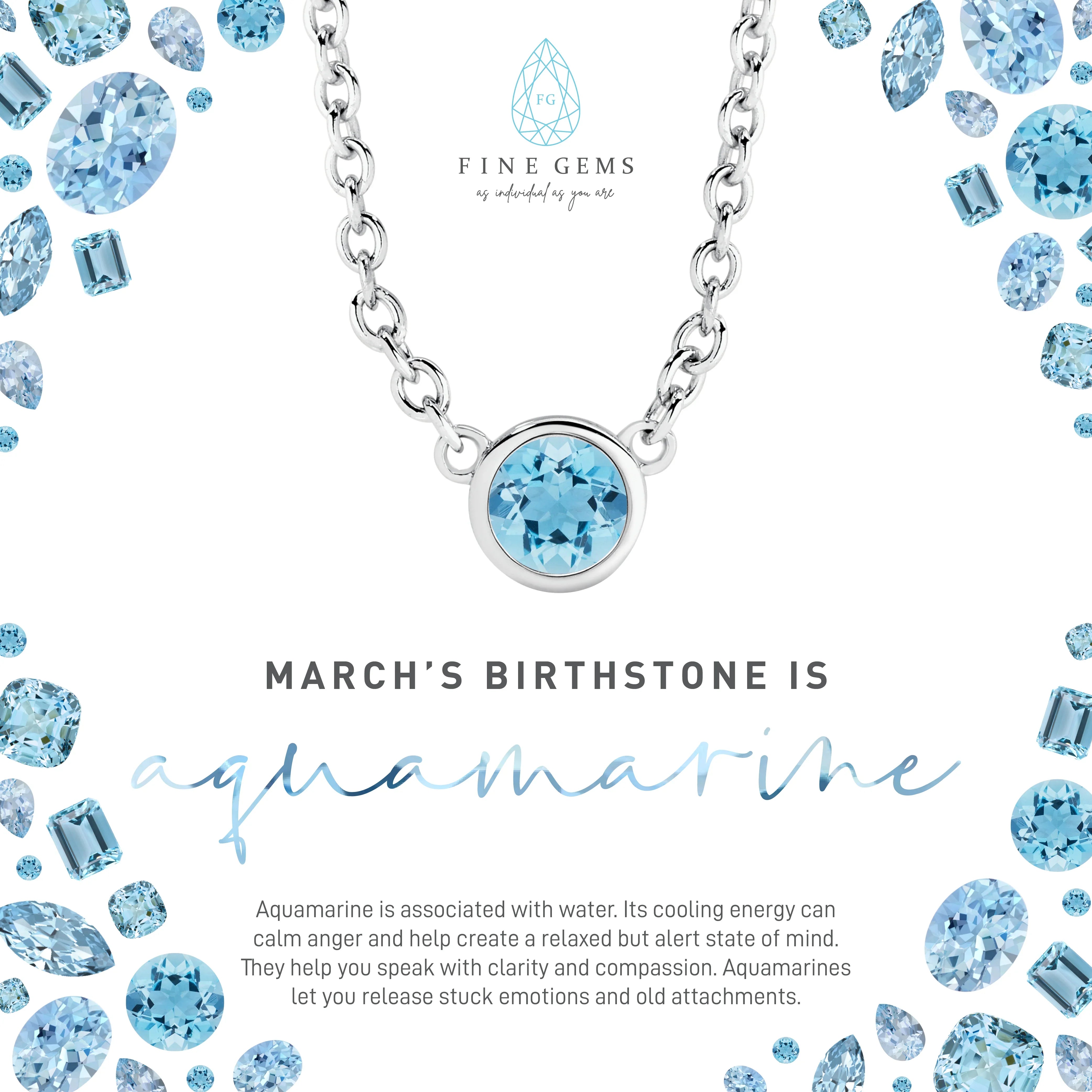 9CT 3MM BEZEL BIRTHSTONE NECKLACE