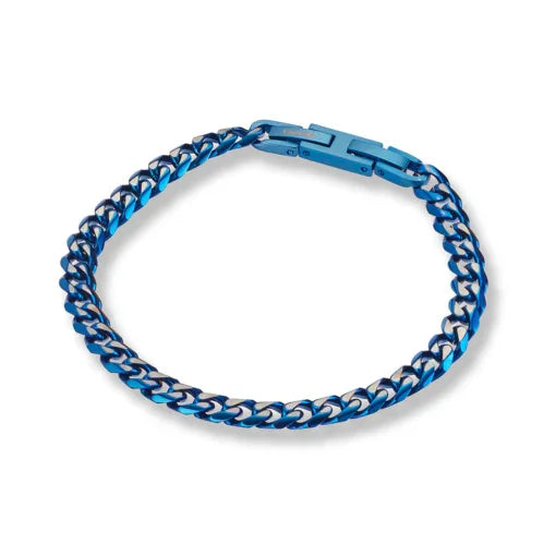 Stainless steel oxi blue bracelet
