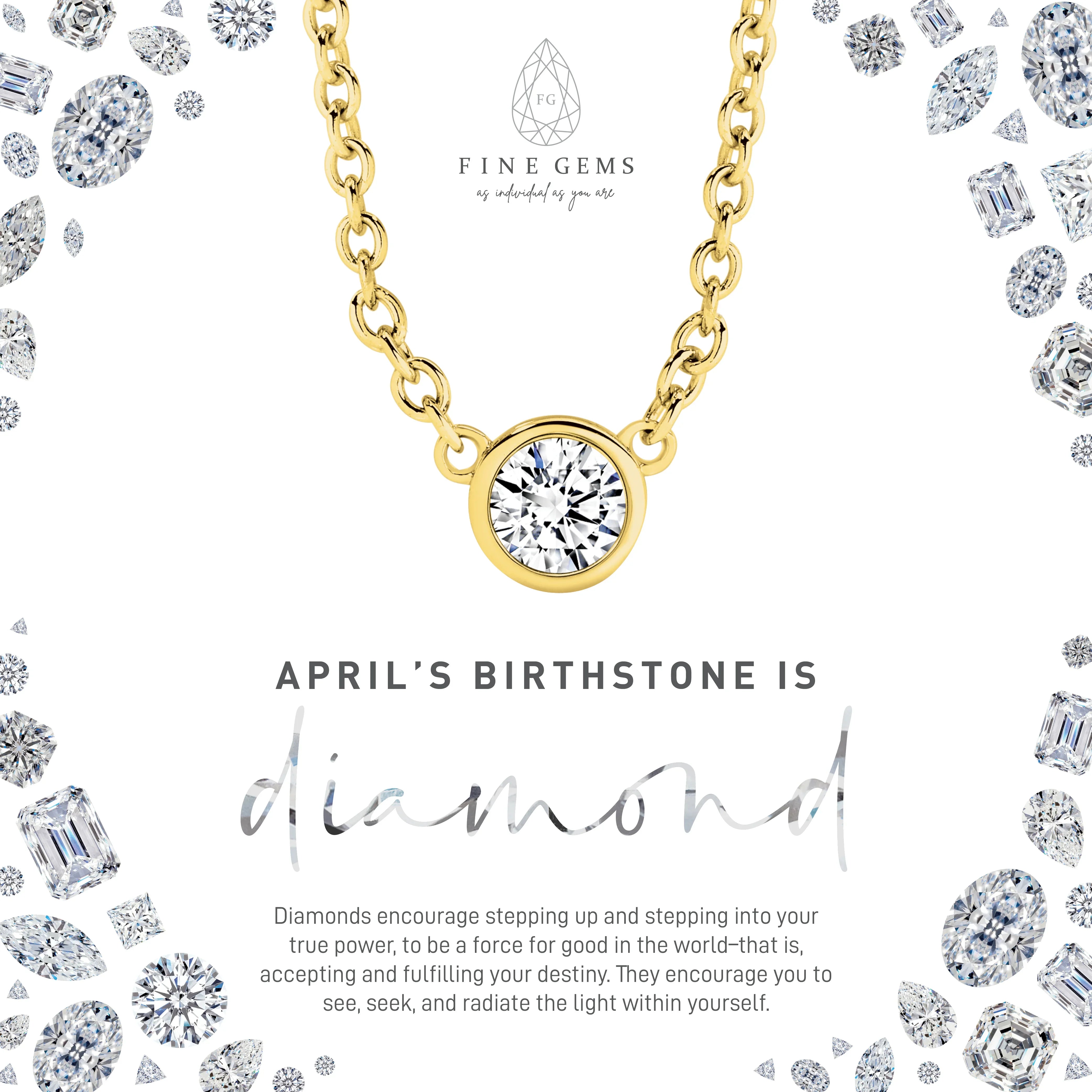 9CT 3MM BEZEL BIRTHSTONE NECKLACE