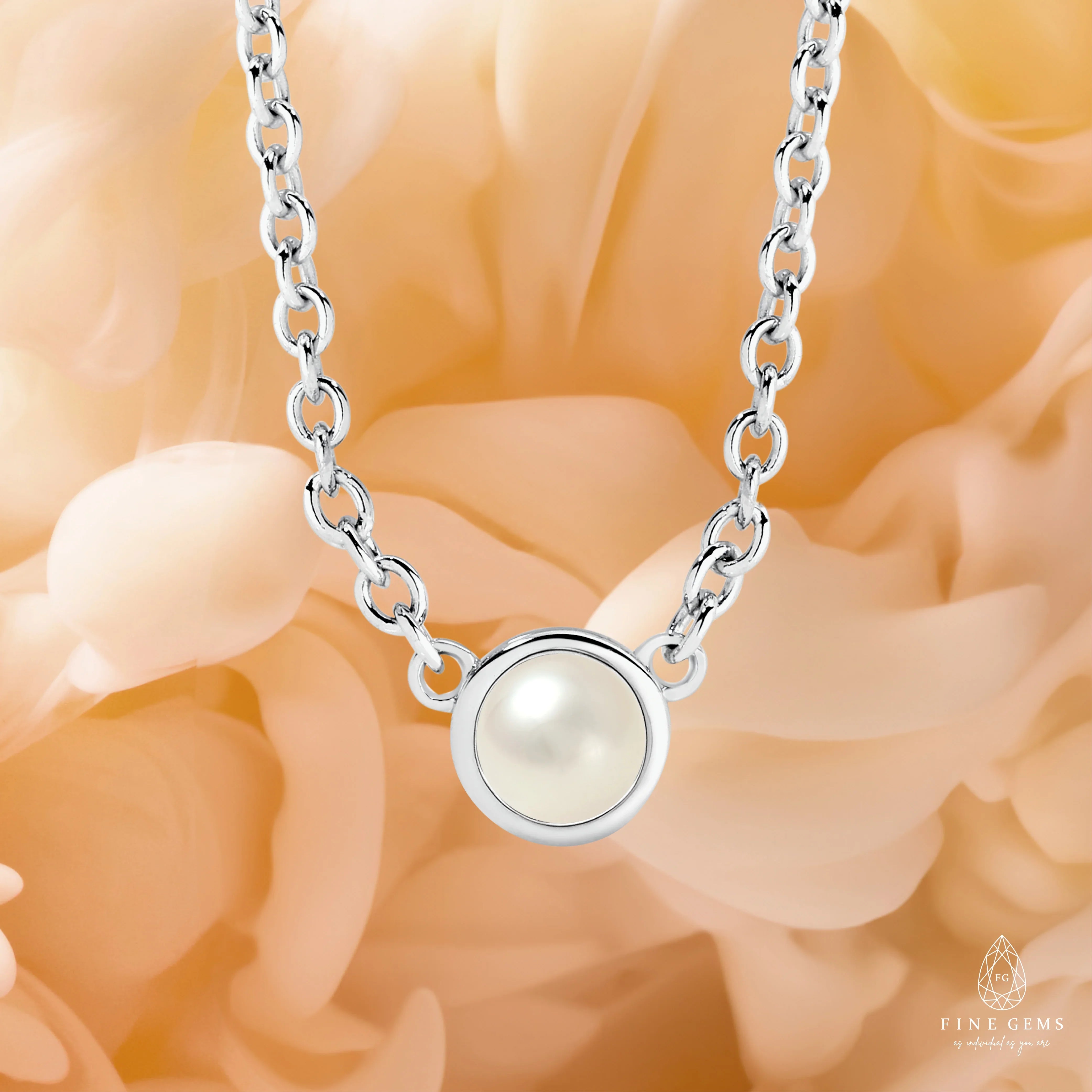 9CT 3MM BEZEL BIRTHSTONE NECKLACE