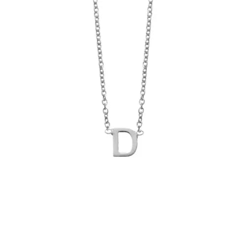 Silver mini D necklace