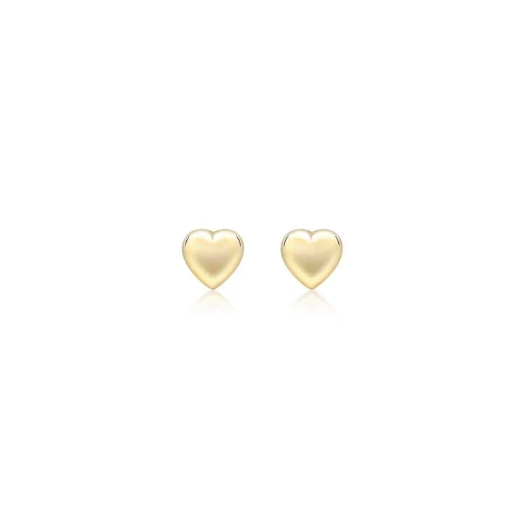 9ct Yellow Gold Mini Heart Earrings
