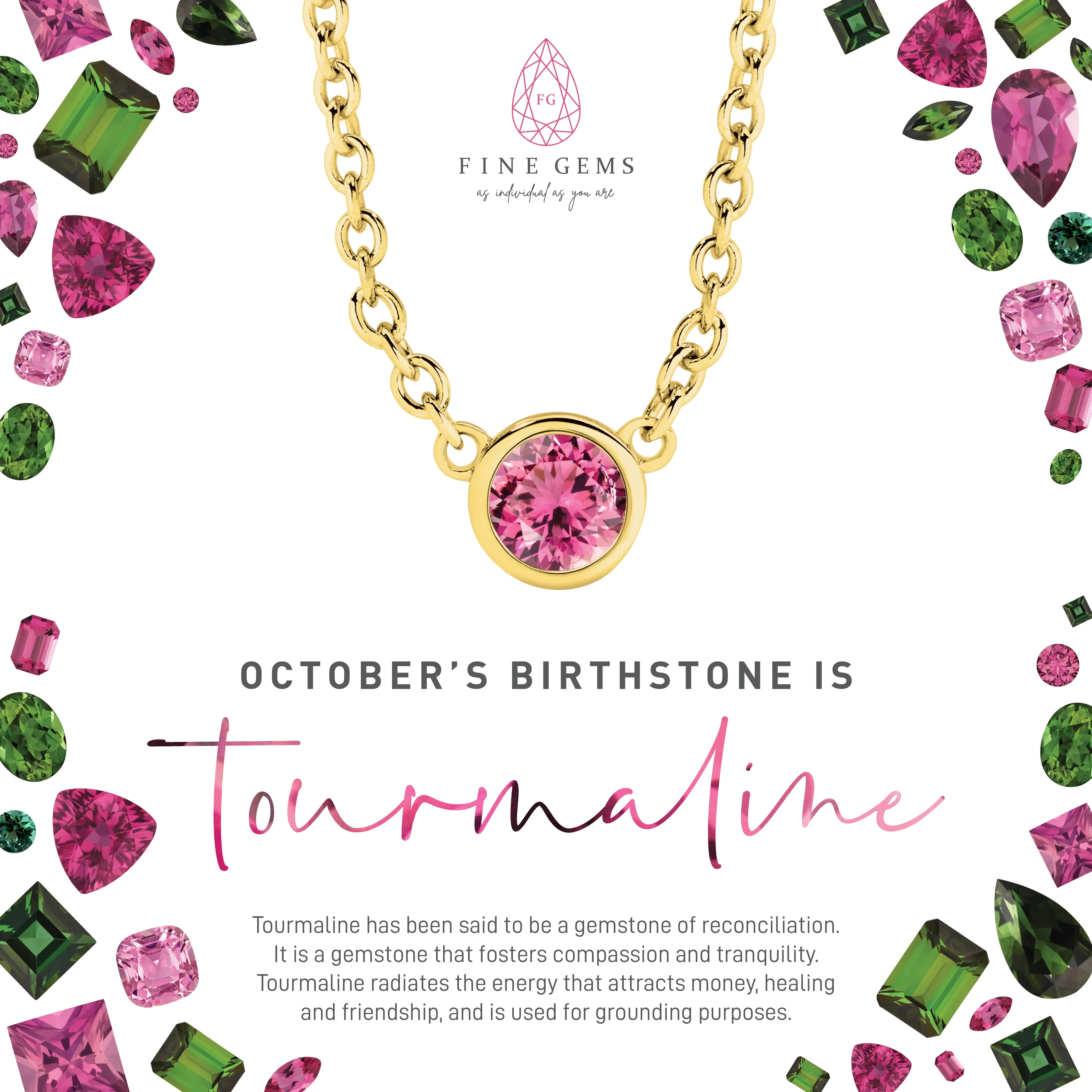 9CT 3MM BEZEL BIRTHSTONE NECKLACE