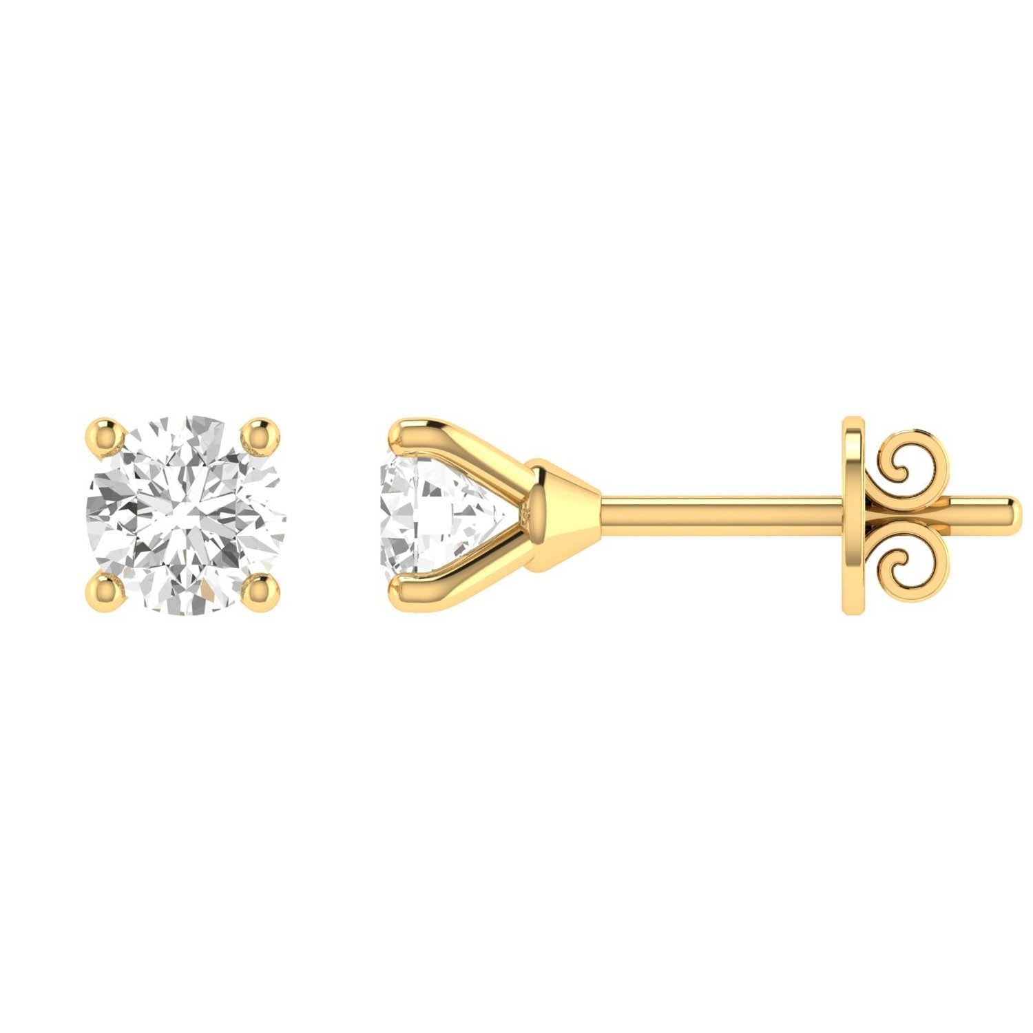 Diamond Stud Earrings with 1.00ct Diamonds in 18ct Yellow Gold - 18YCE100