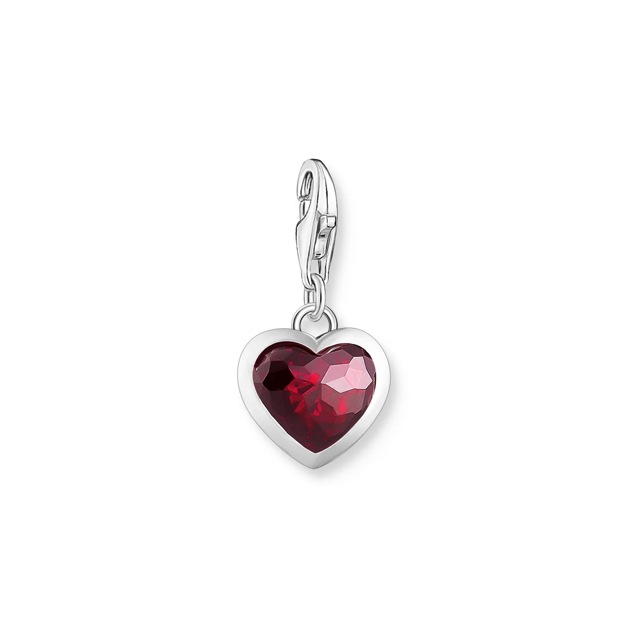 THOMAS SABO Charm Pendant Red Stone in Heart-Shape