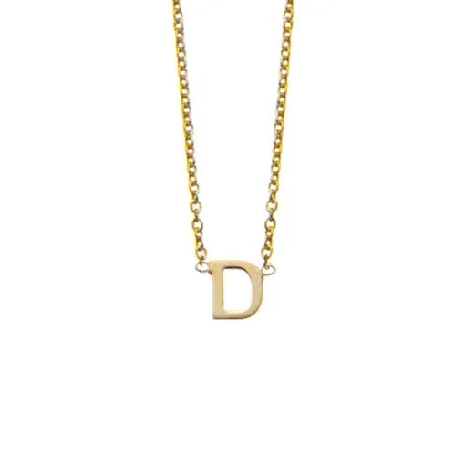Silver mini D necklace