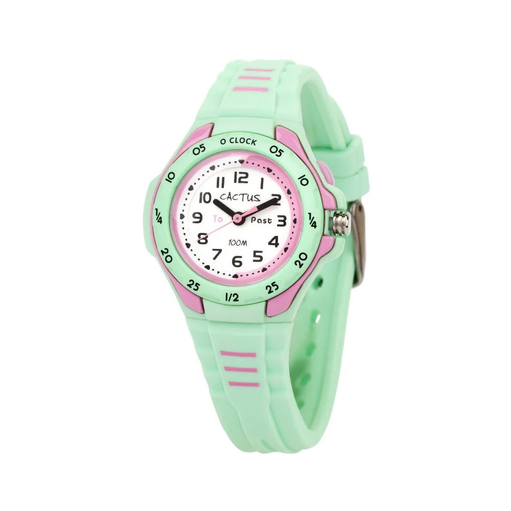 Cactus Mentor Mint Green Time Teacher Watch CAC-116-M12