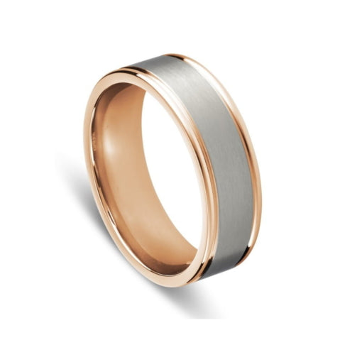 Stainless Steel Men's Brushed Ring