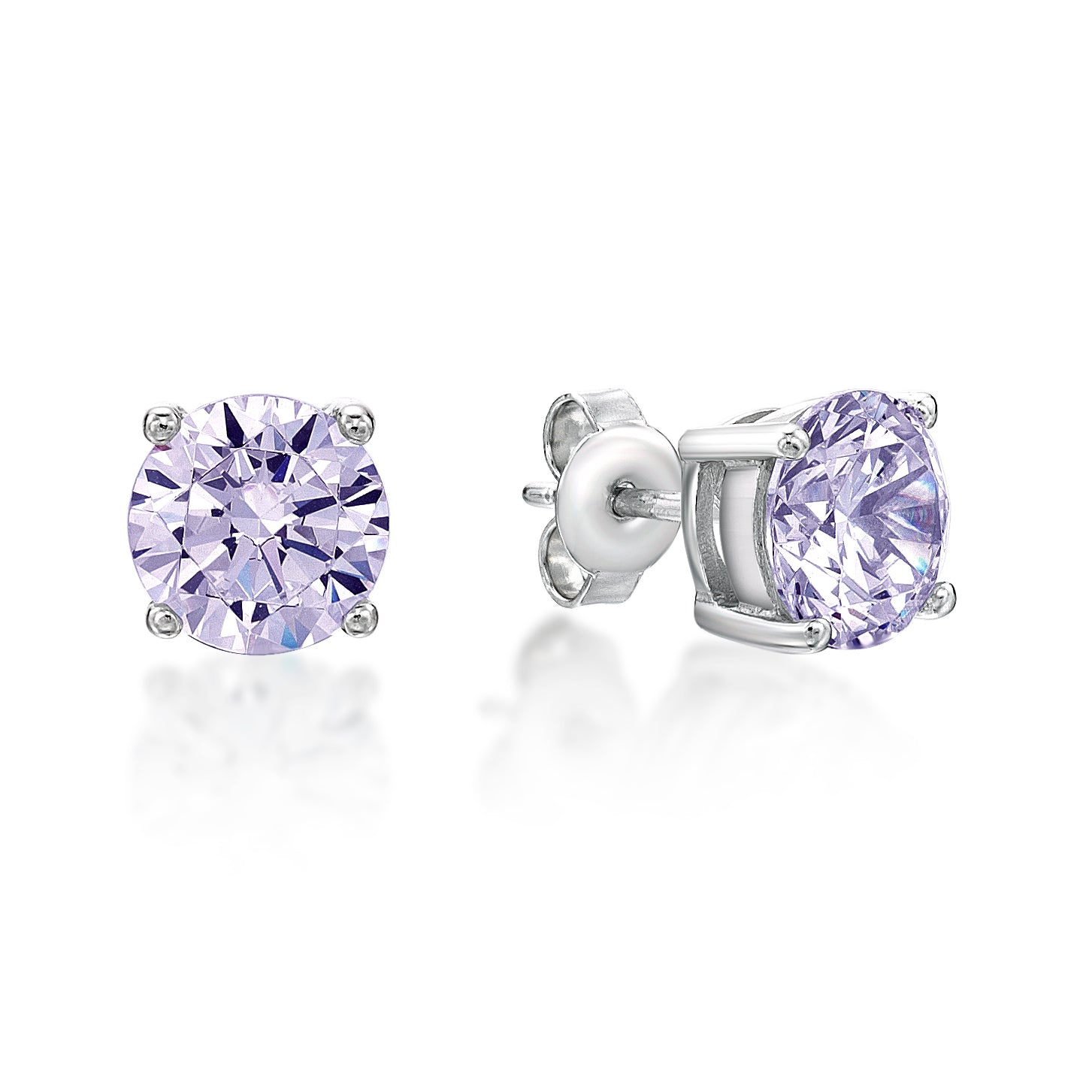 June Birthstone Silver 5mm CZ Studs