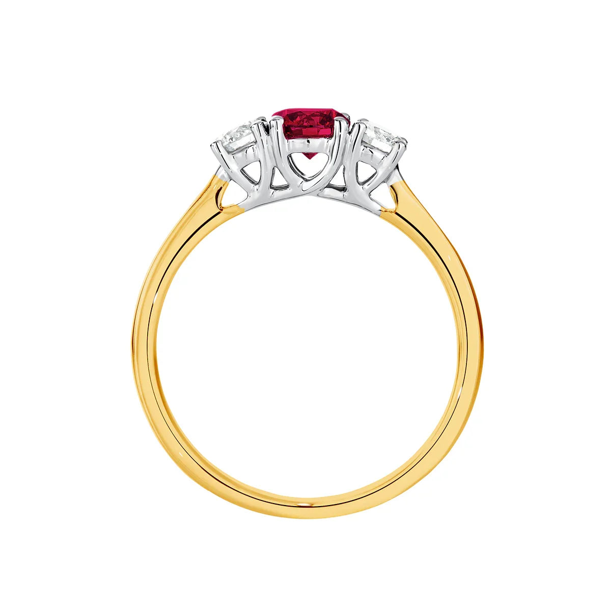 18ct Natural Ruby and Diamond Ring