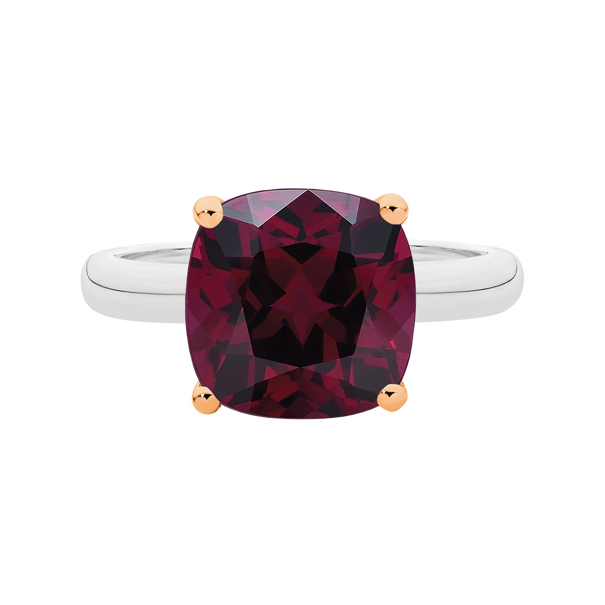 Cushion Cut Garnet Ring