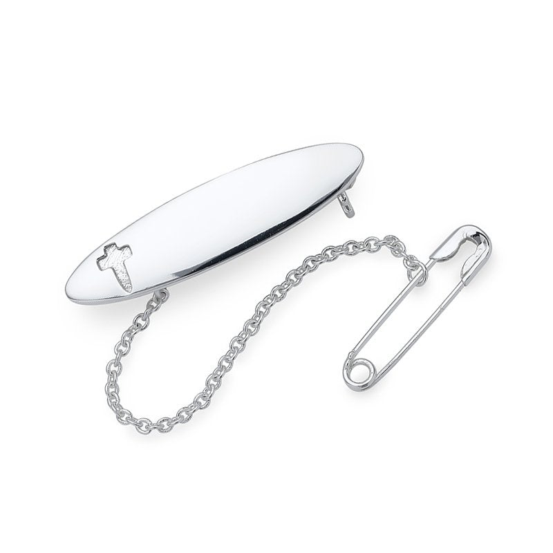 Trinity Cross Oval Brooch Silver