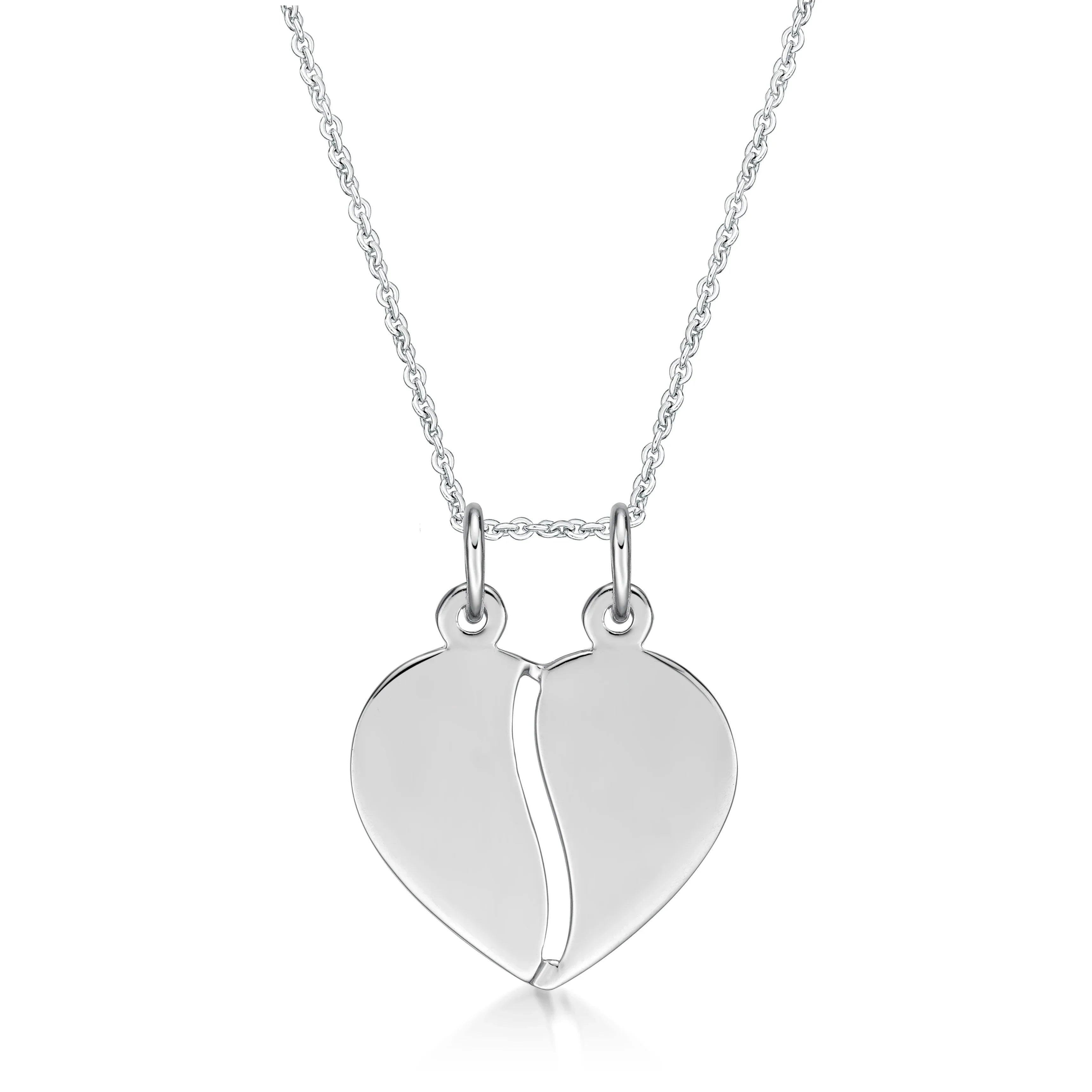 Silver Share-A-Heart Necklaces - Nangar Gems