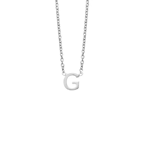 Silver mini G necklace