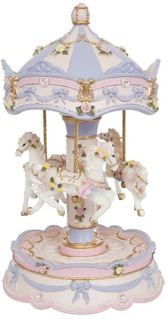 Carousel With Purple Bows