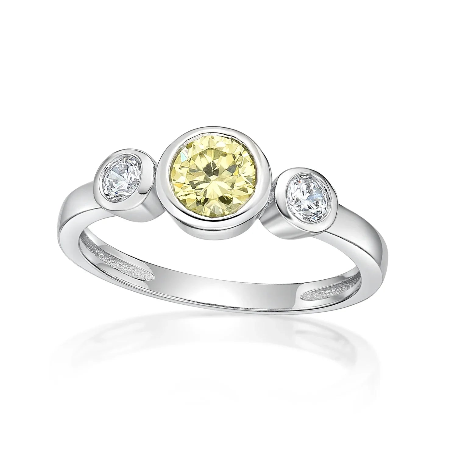 August Birthstone Silver CZ Ring - Nangar Gems