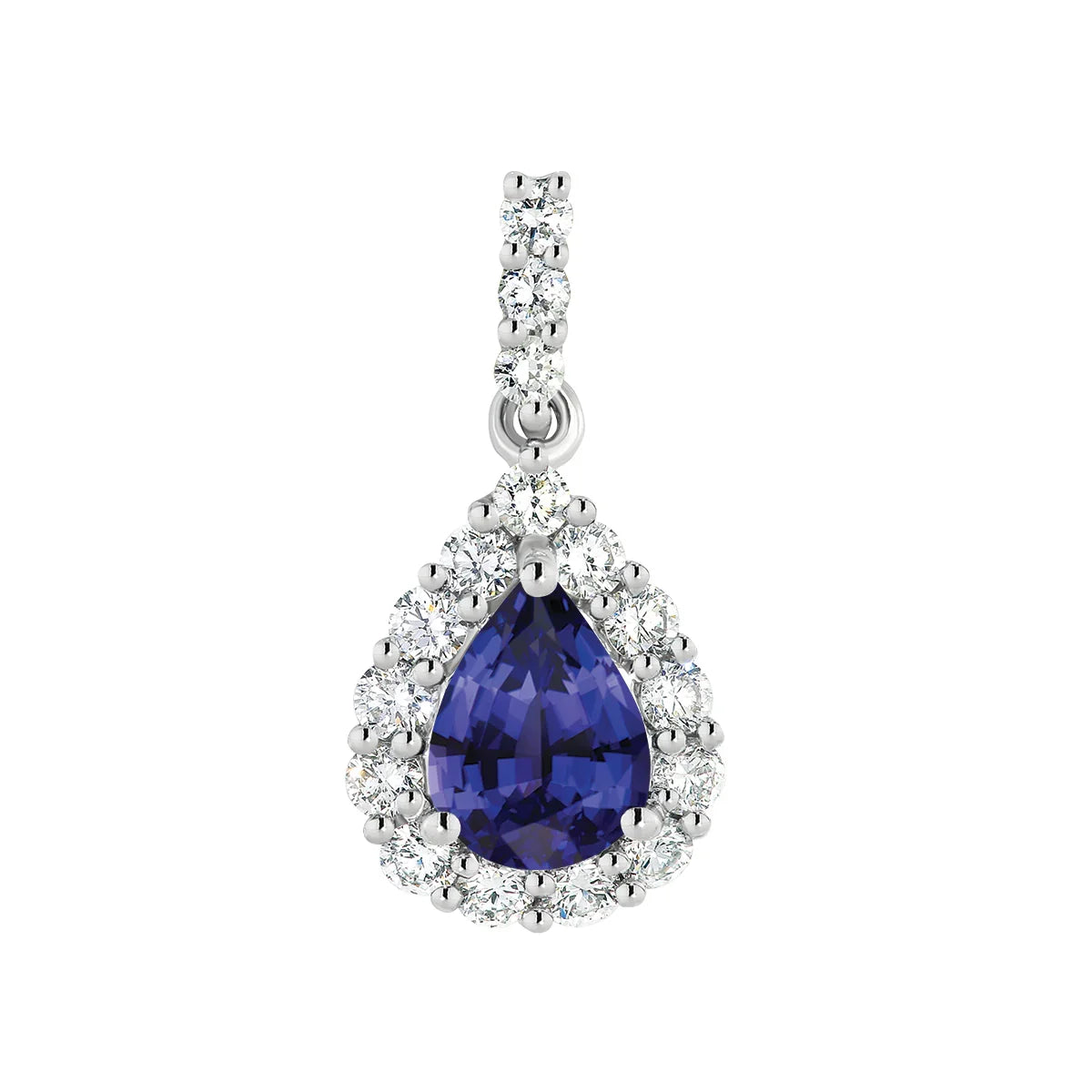 18CT TANZANITE & DIAMOND PENDANT