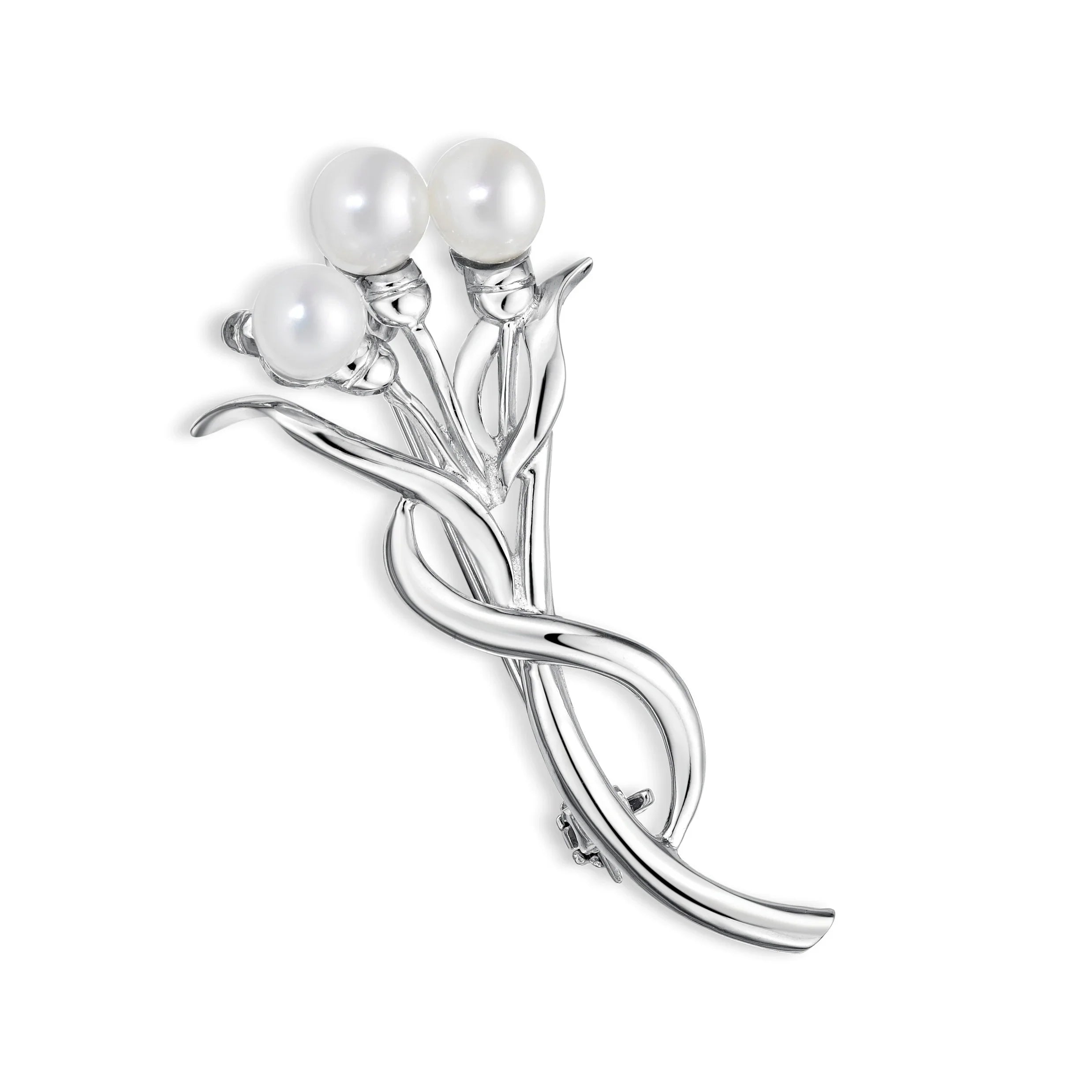 Silver Pearl Brooch - Nangar Gems
