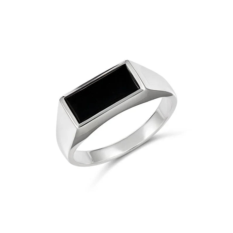 Boaz Rectangle Black Onyx Ring
