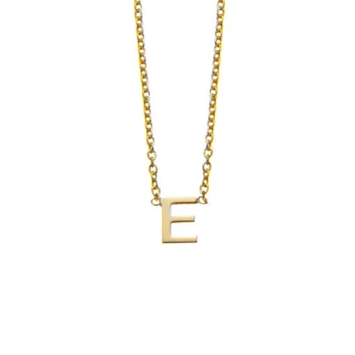 Silver mini E necklace
