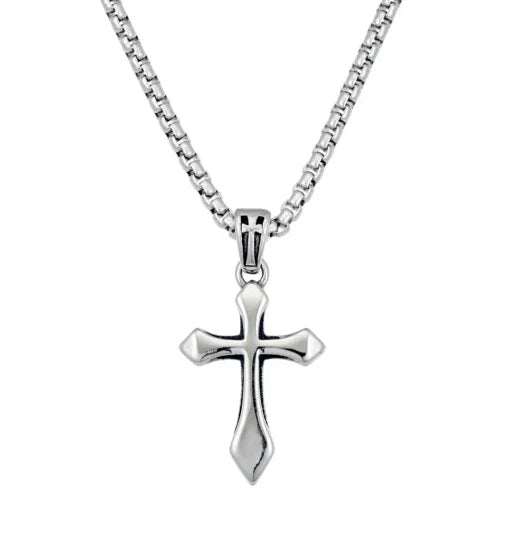 Blaze stainless cross pendant