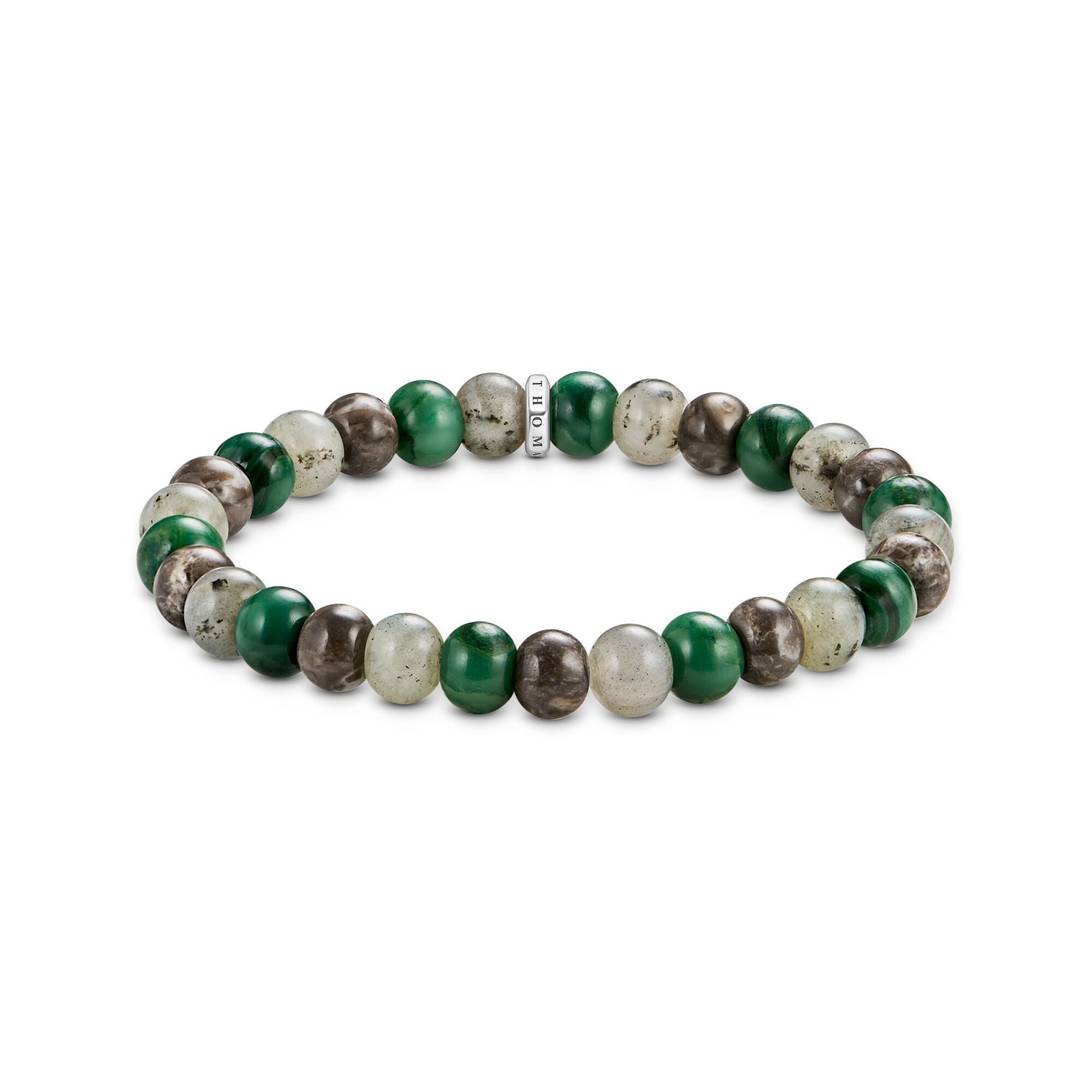 THOMAS SABO Jasper, jade, labradorite beaded bracelet
