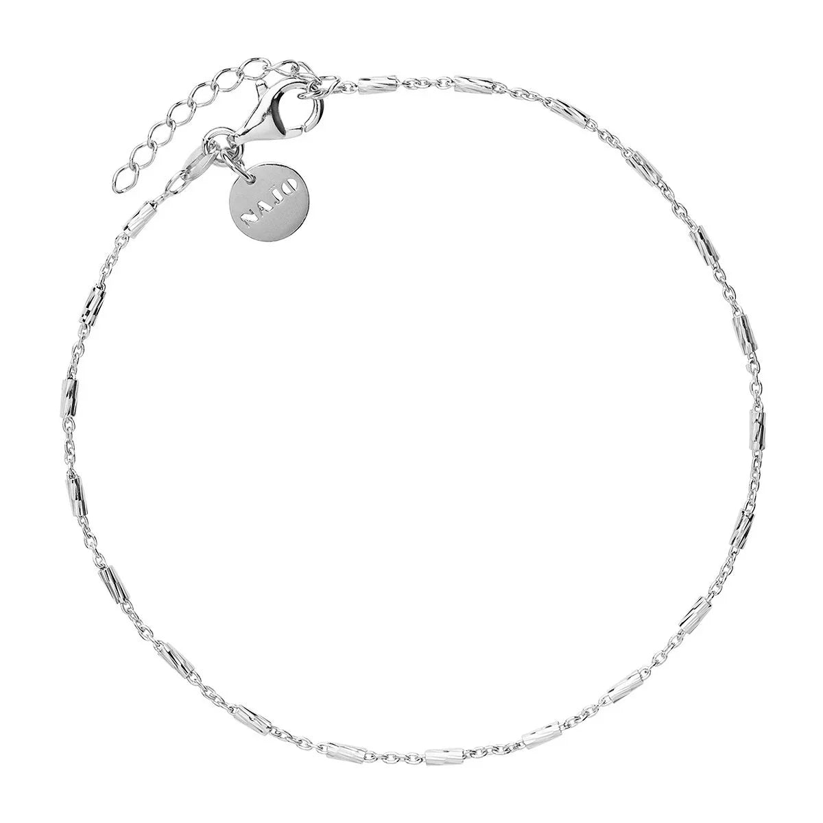NAJO Equilibrium Silver Chain Anklet (23cm+ext)