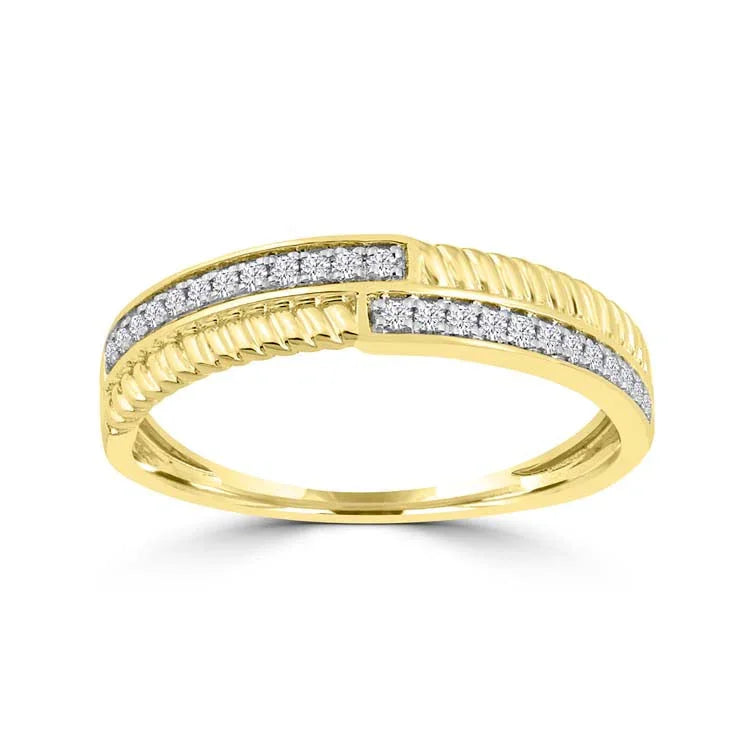 Diamond Ring with 0.115ct Diamonds in 9ct Yellow Gold