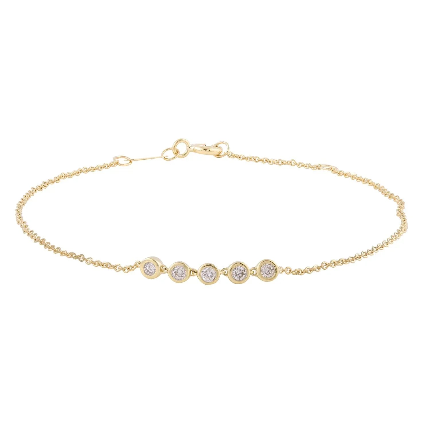 9ct Yellow Gold 0.15ct Diamond Bracelet