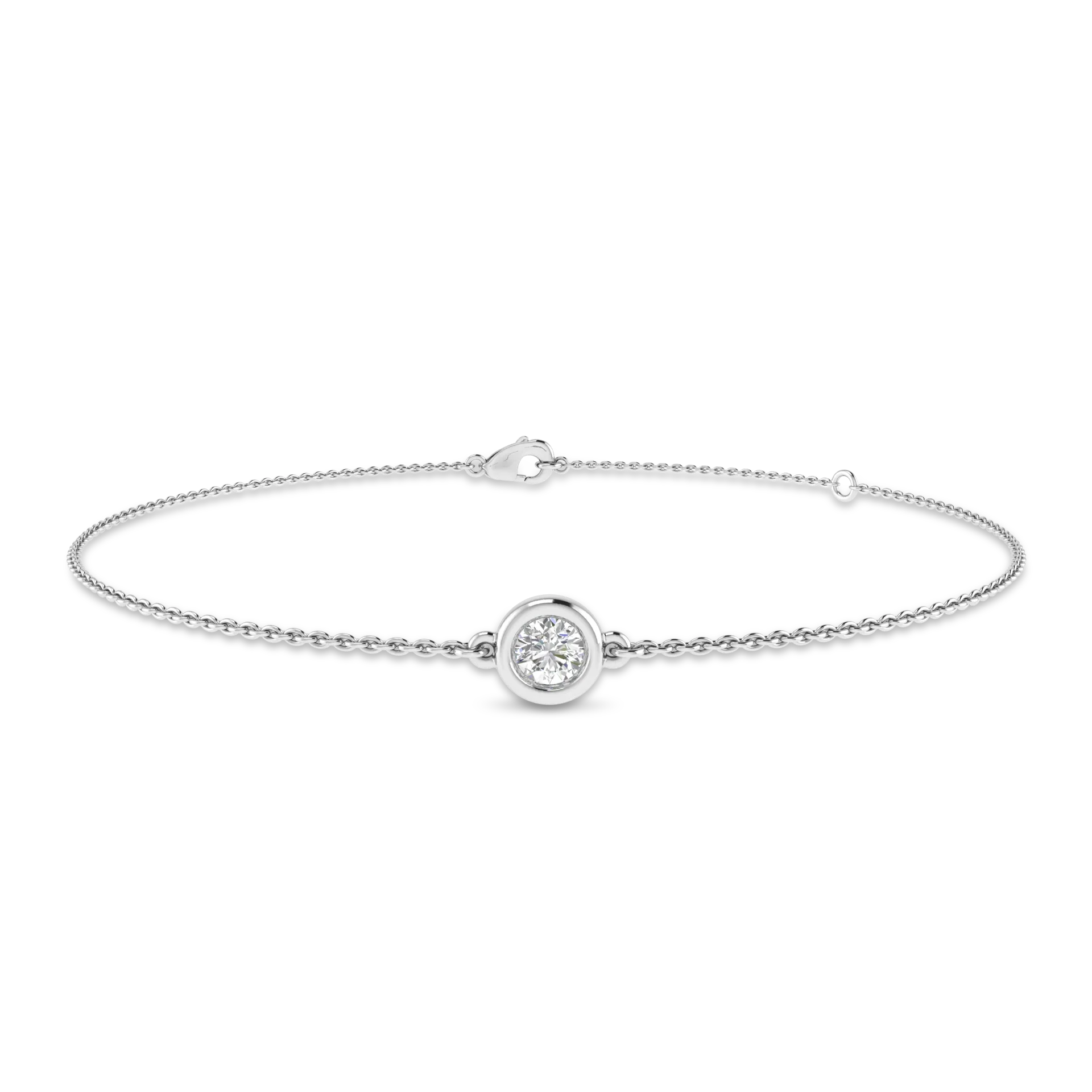 9ct White Gold 0.15ct+ Diamond Bracelet