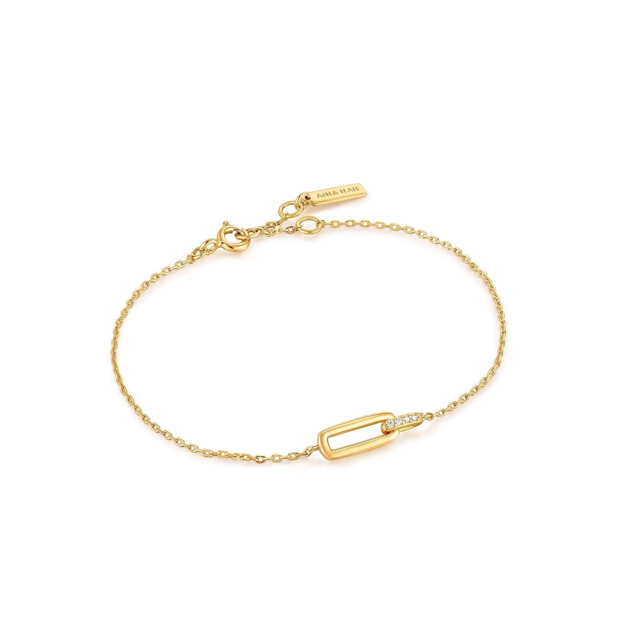 Gold Glam Interlock Bracelet - Nangar Gems