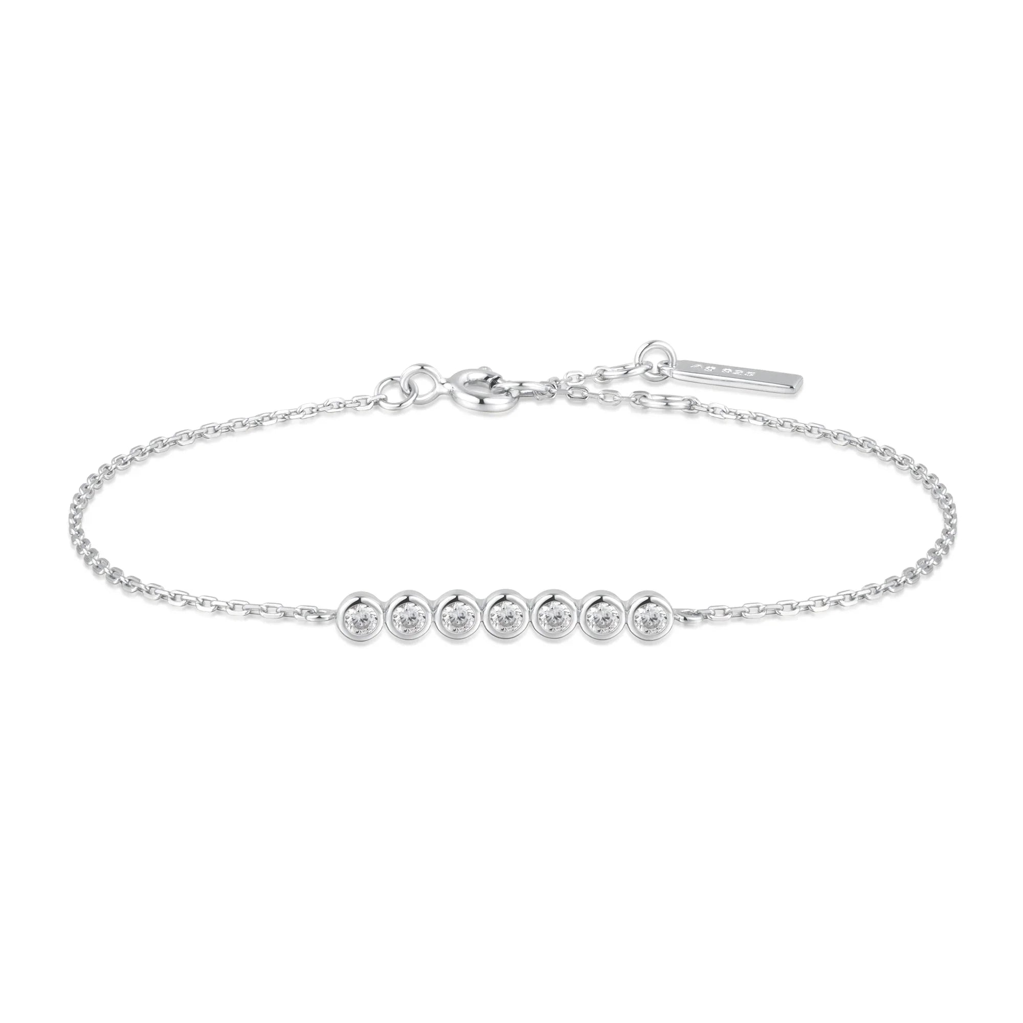 Ania Haie Silver Bezel Set Bracelet