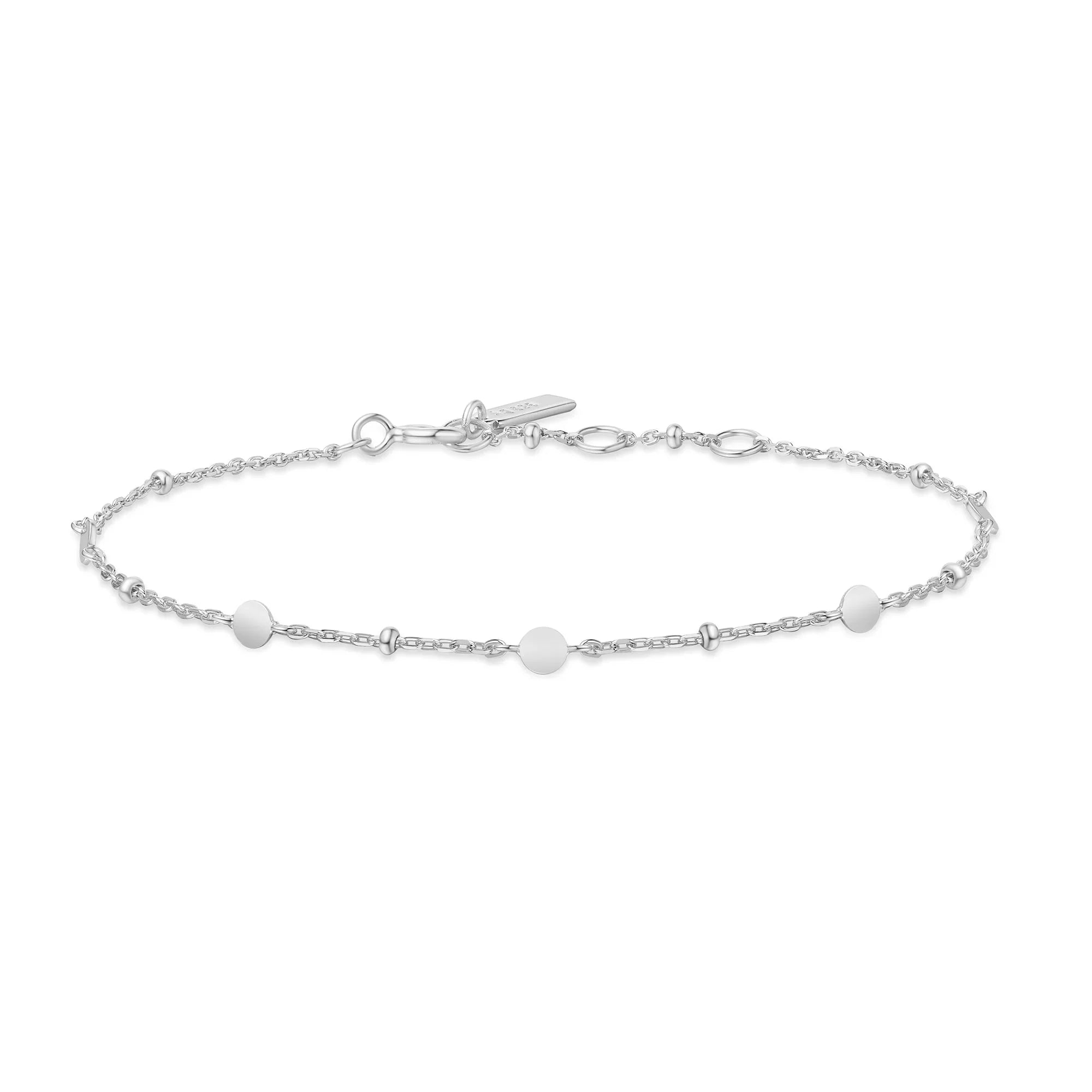 Ania Haie Silver Disc Station Bracelet