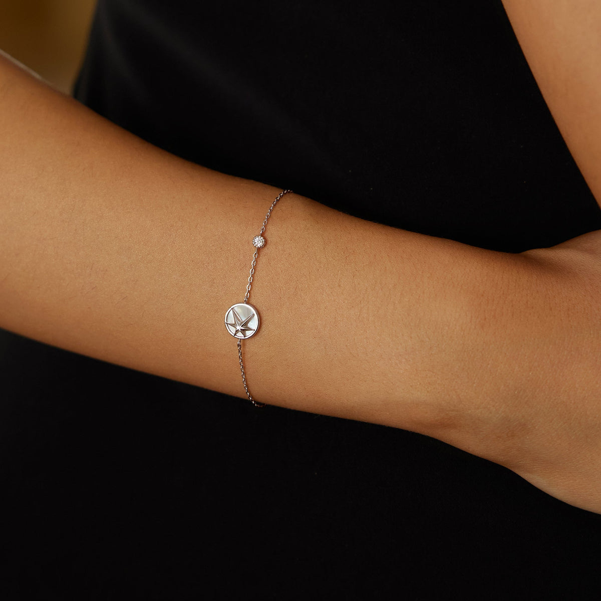Ania Haie Silver Star Mother-of-Pearl Bracelet