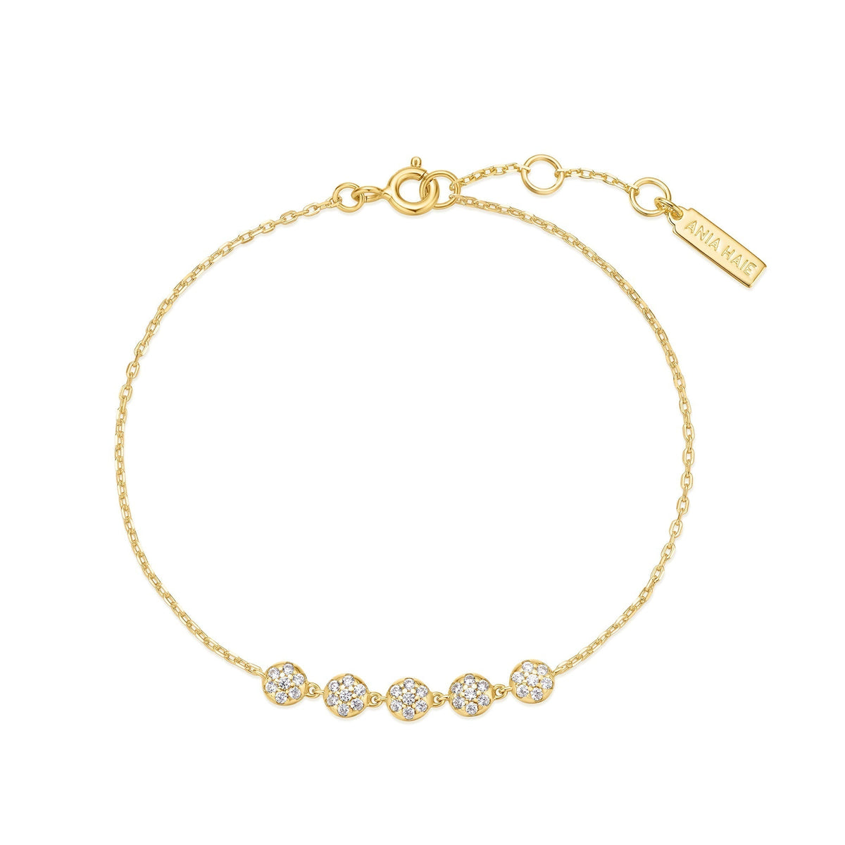 Ania Haie Gold Pave Multi Beaded Chain Bracelet