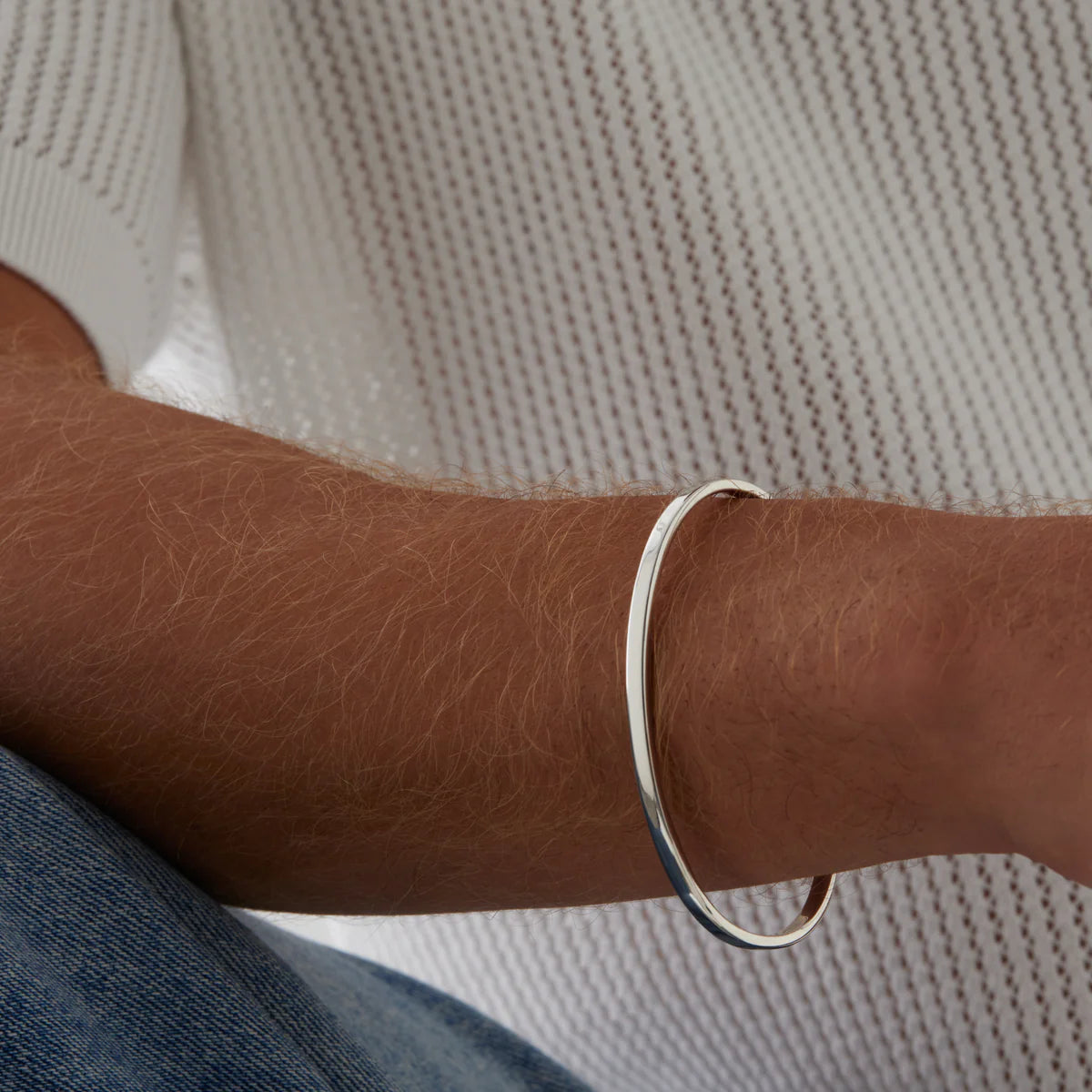 NAJO Utility Mens Silver Cuff (65mm)