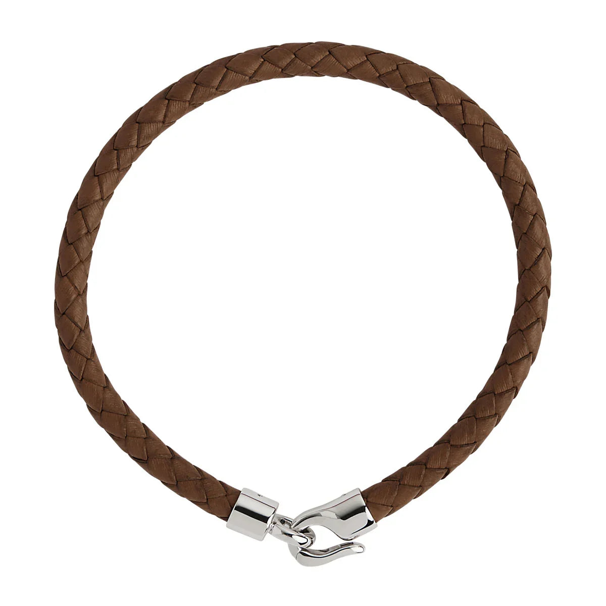 The Mariner Men’s Plaited Leather and Steel Bracelet