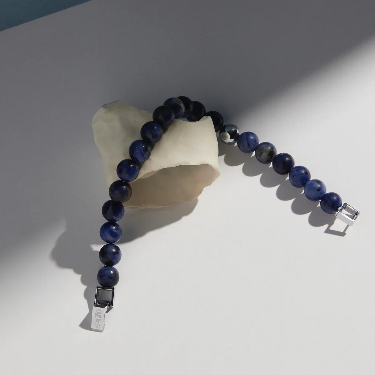 NAJO Atlas Men's 6mm Beaded Sodalite Bracelet