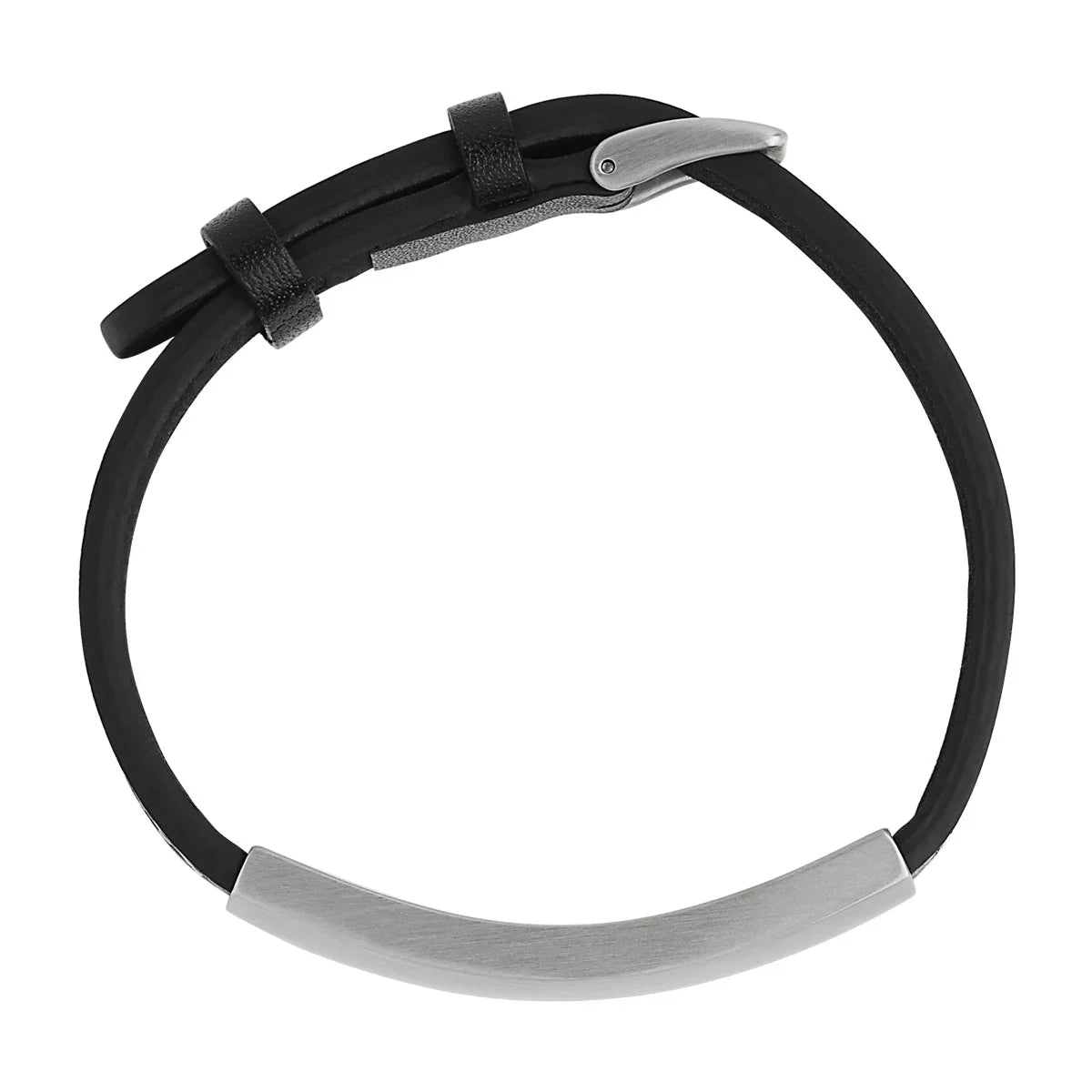 NAJO Memento Men’s Leather Buckle Identity Bracelet