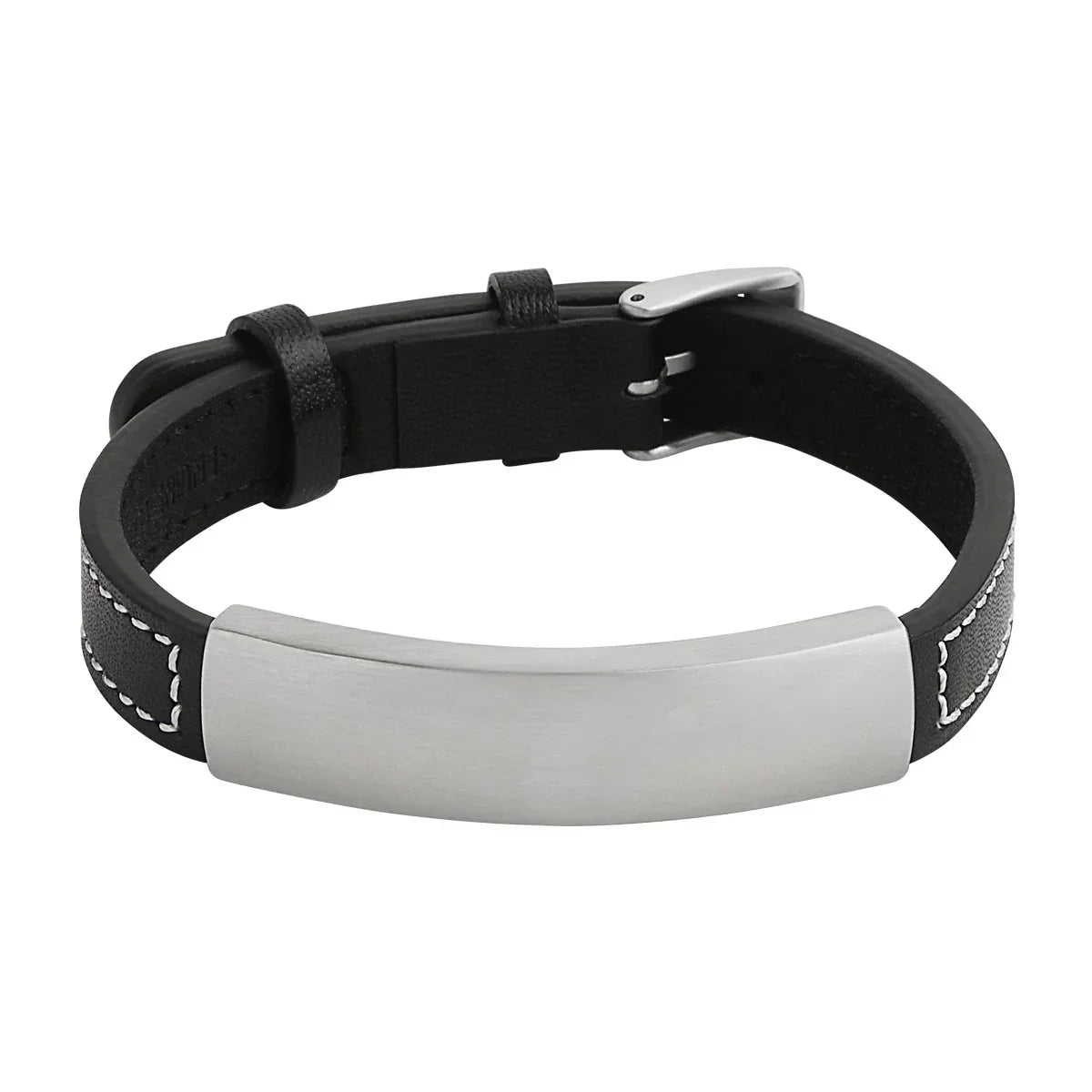 NAJO Memento Men’s Leather Buckle Identity Bracelet