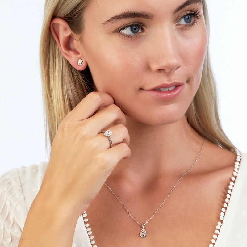 Blush Pink Diamond Talullah Necklace