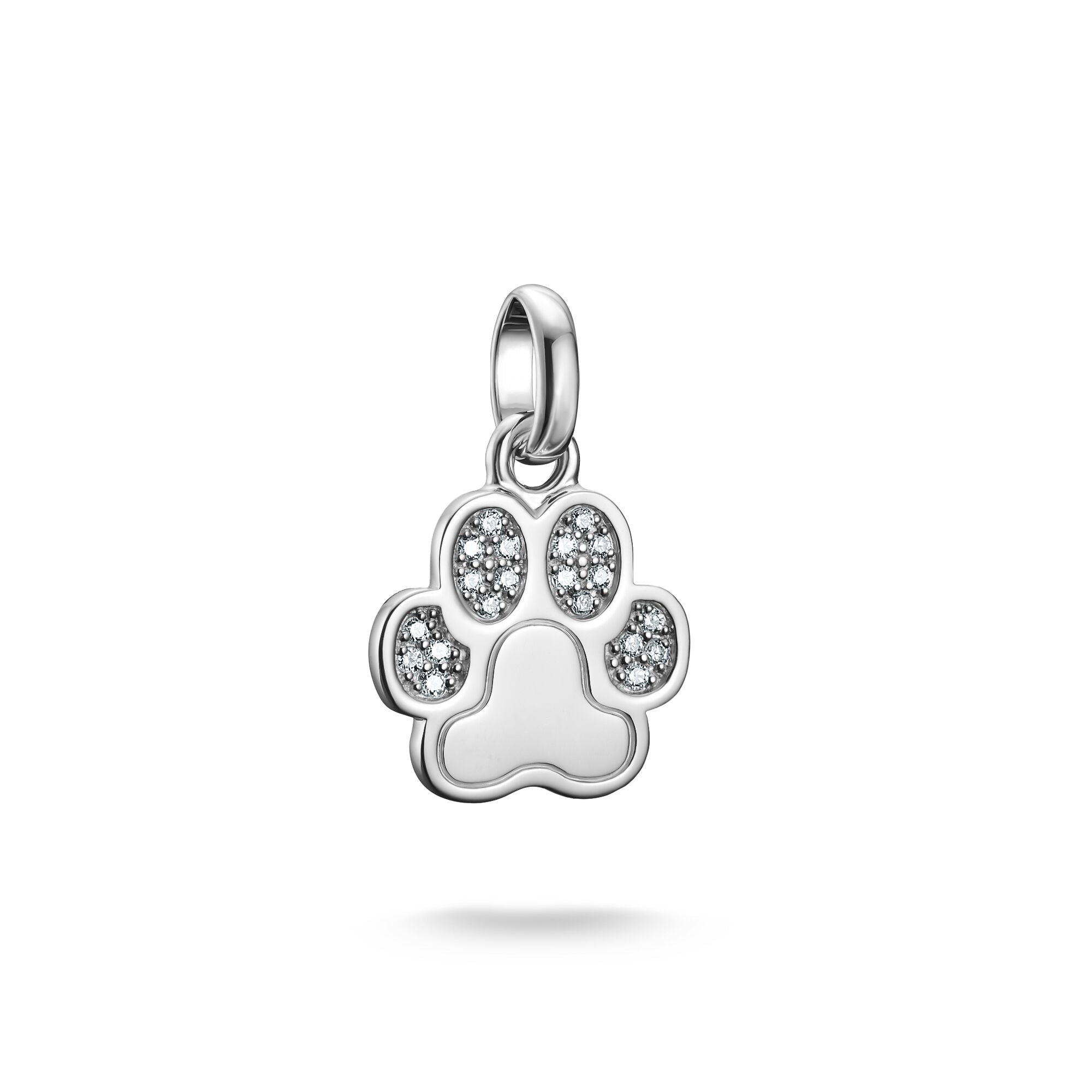 THOMAS SABO Connect Charm paw with stones silver