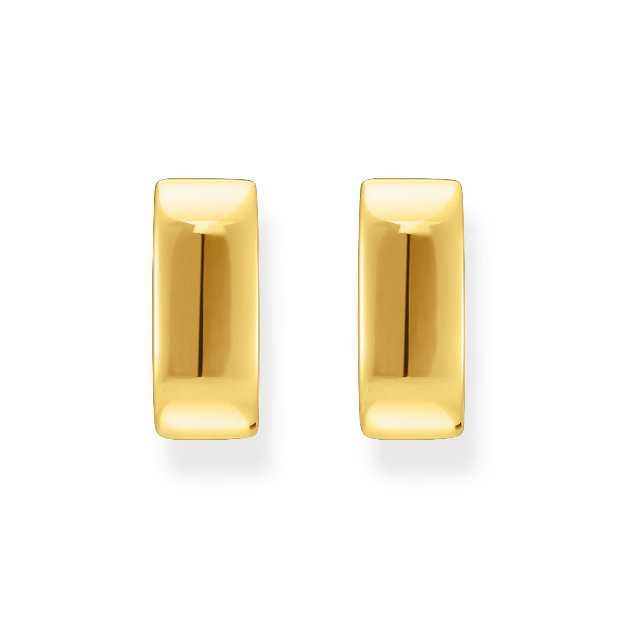 THOMAS SABO Gold Hoop earrings in angular shape Medium