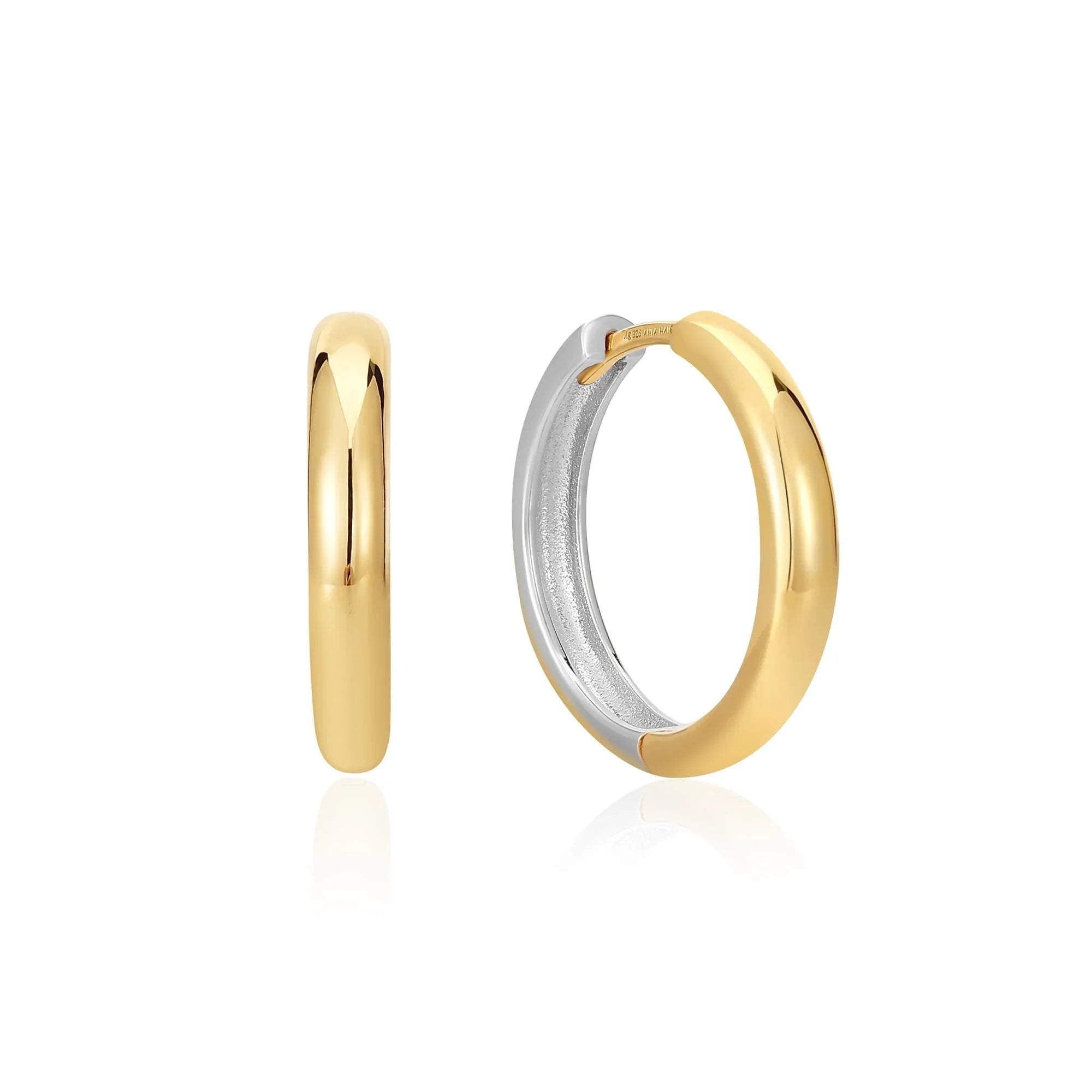 Ania Haie Two Tone Hoop Earrings - Nangar Gems