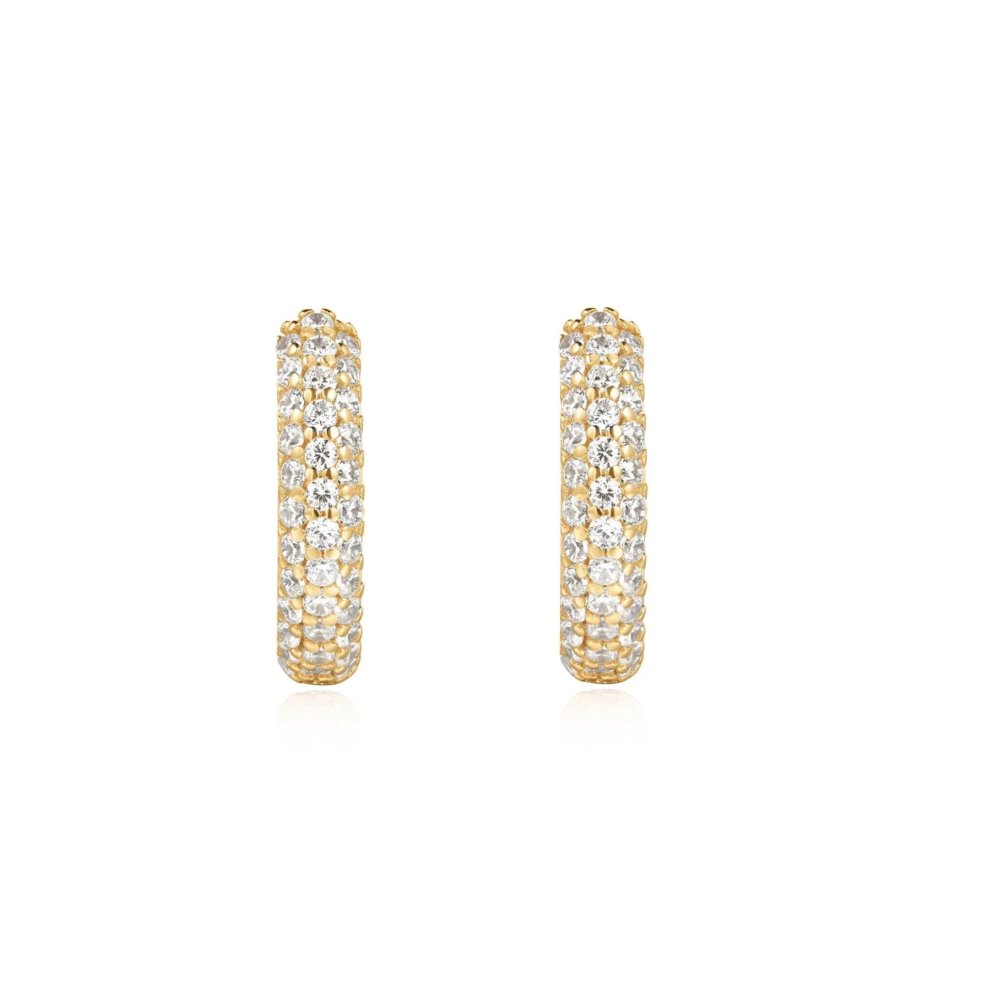 Ania Haie Gold Pave Huggies