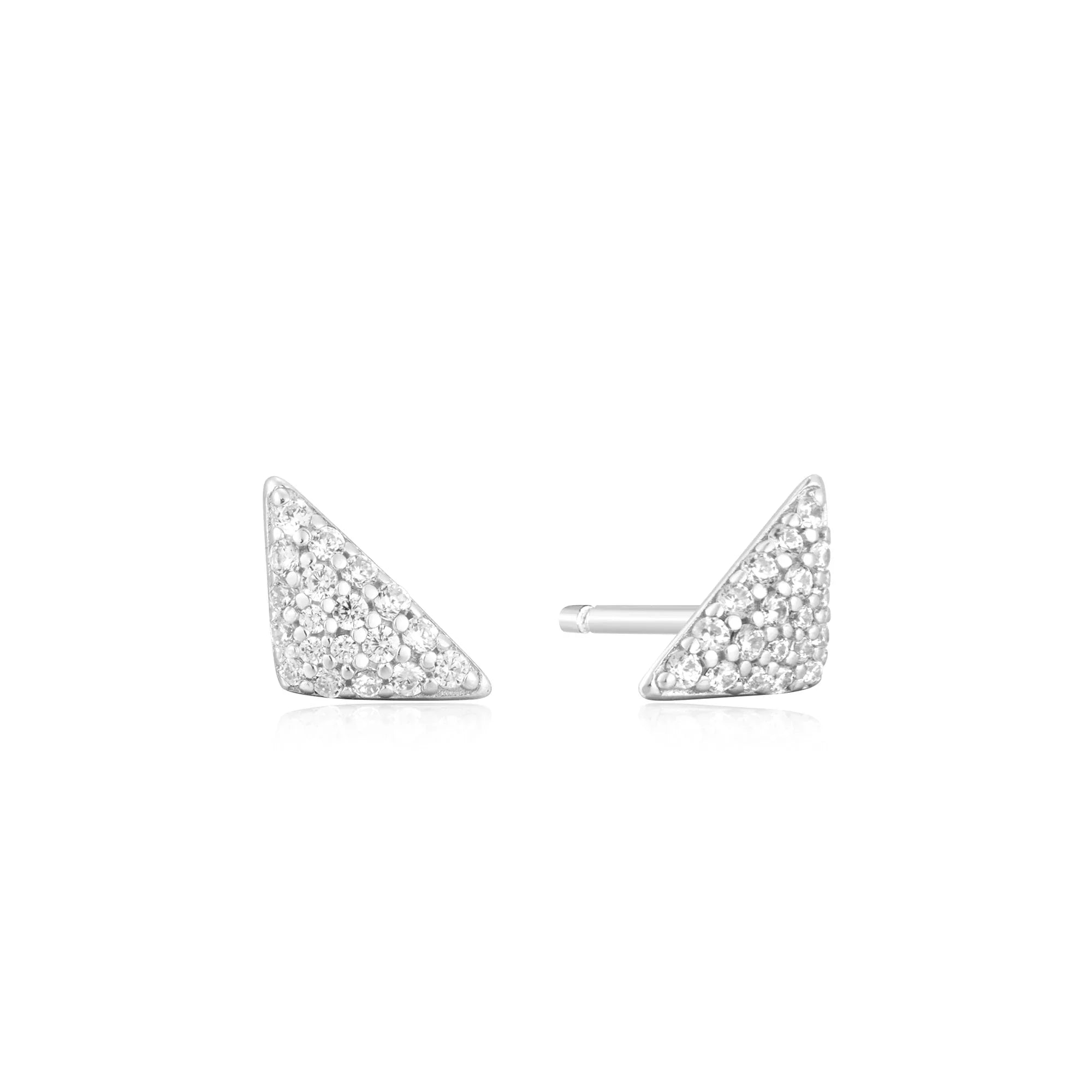 Ania Haie Silver Triangular Pavé Studs