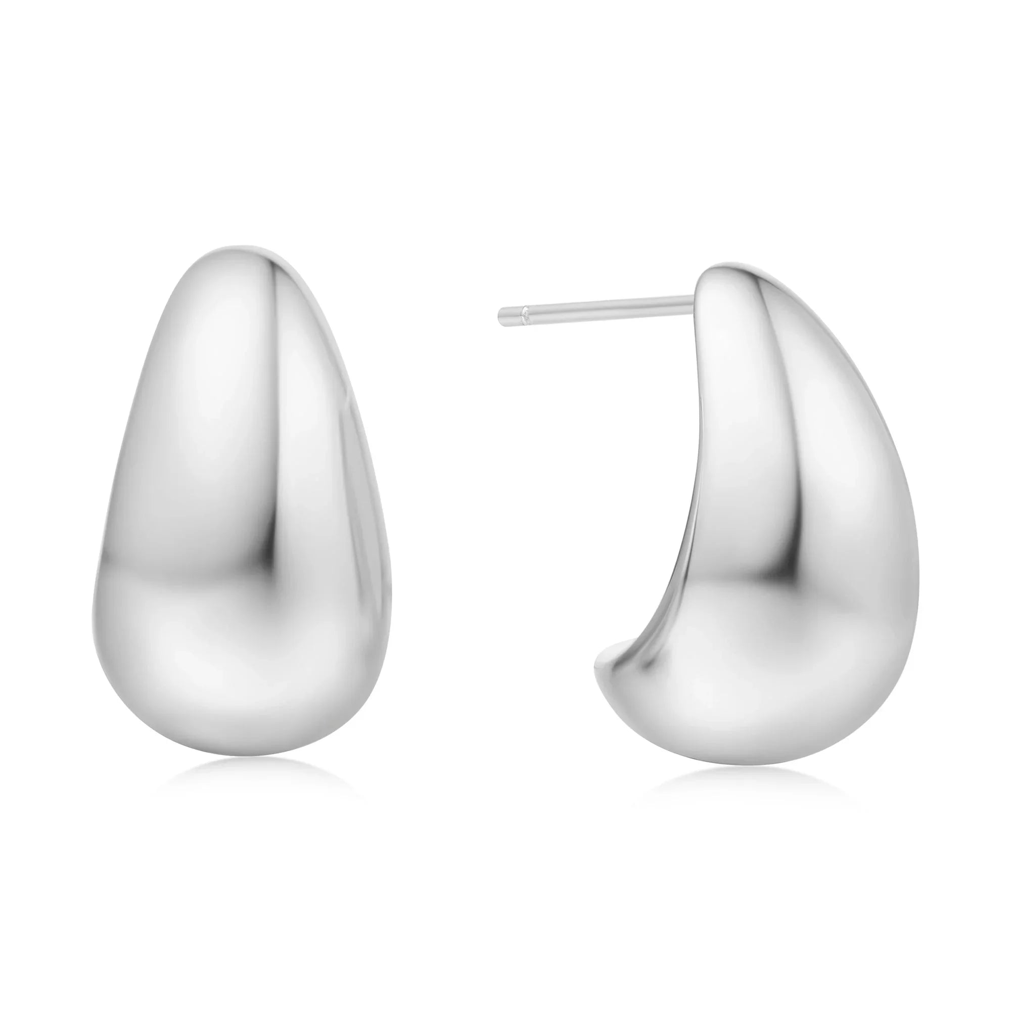 Ania Haie Silver Bold Dome Hoop Earrings