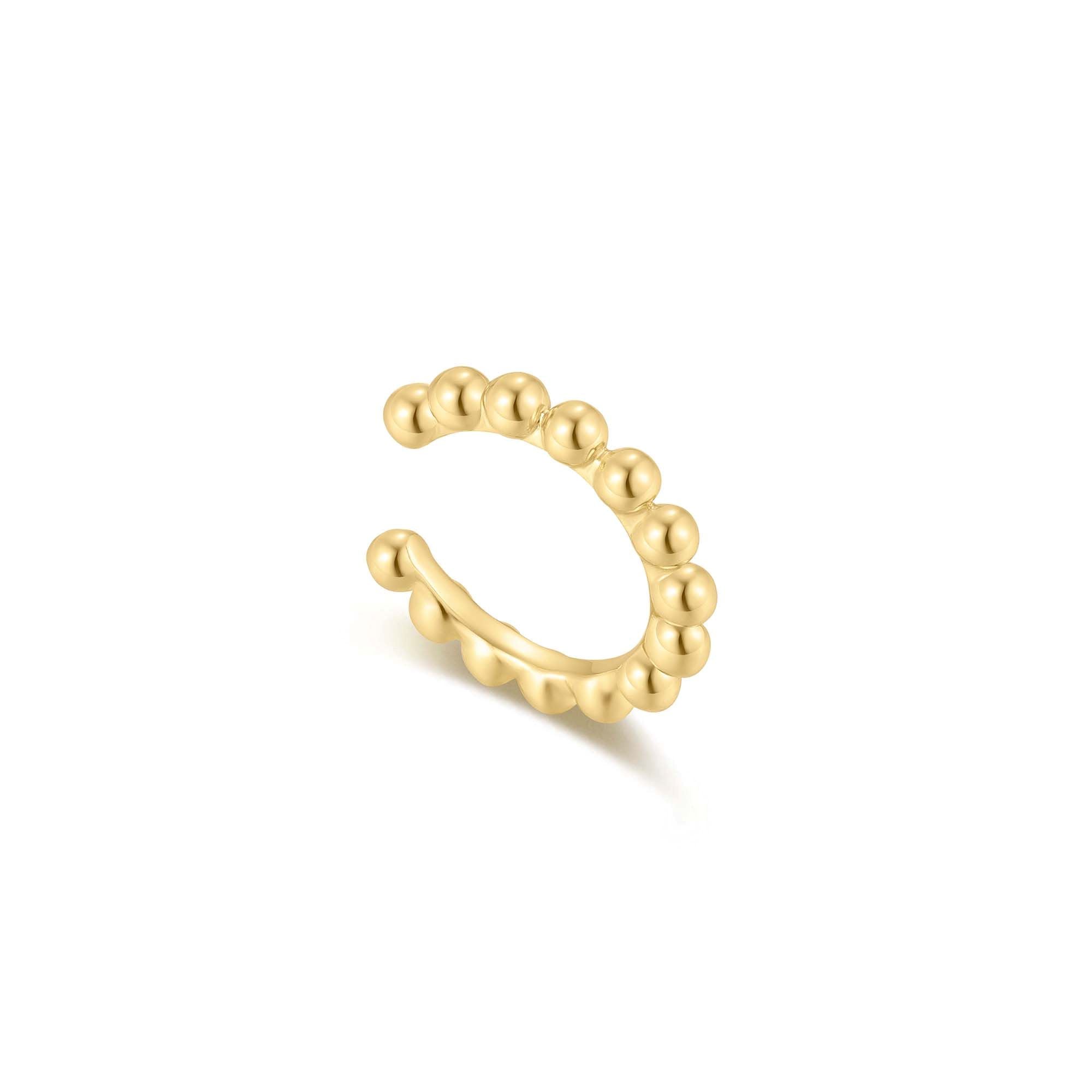 Gold Beaded Ear Cuff