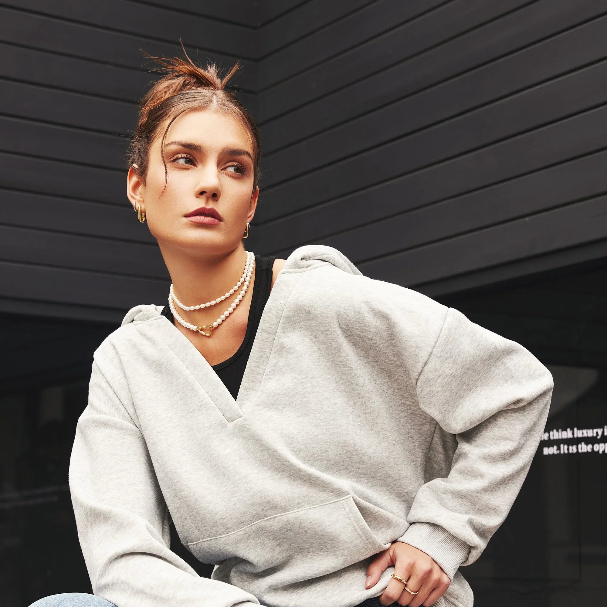 Ania Haie Gold Lobster Clasp Shell Pearl Necklace